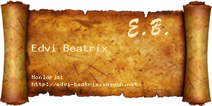 Edvi Beatrix névjegykártya