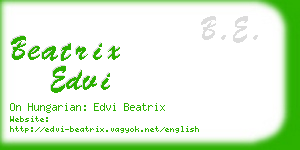 beatrix edvi business card